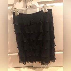 Armani black tiered skirt